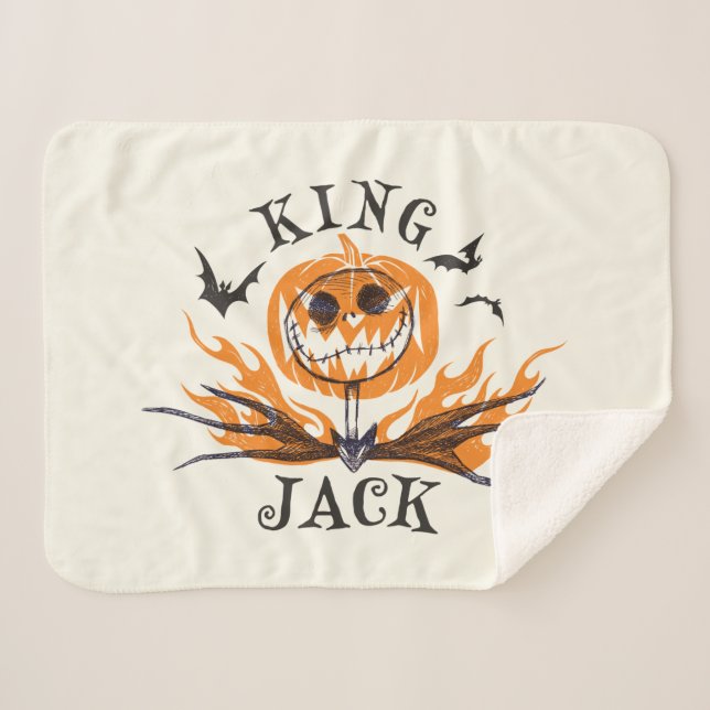 The Nightmare Before Christmas | King Jack Sherpa Blanket (Front (Horizontal))