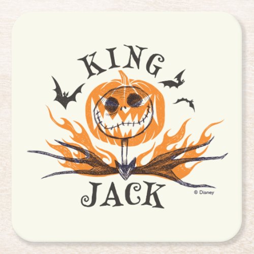 The Nightmare Before Christmas  King Jack Square Paper Coaster