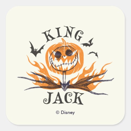 The Nightmare Before Christmas  King Jack Square Sticker