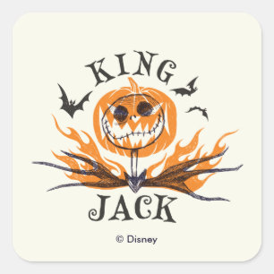 The Nightmare Before Christmas King Jack Square Sticker
