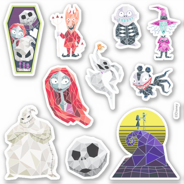 The Nightmare Before Christmas Mosaic Character Sticker (Front)