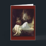 The Nightmare  by Henry Fuseli, 1781 Card<br><div class="desc">The Nightmare by Henry Fuseli, 1781. Beautiful artwork depicting a nightmare of a succubus or incubus. Customize and personalize these cards any way you like. Use the simple CUSTOMIZE button just beneath the image, to add text or add color to the cards. Cards are available in two sizes, with envelopes....</div>