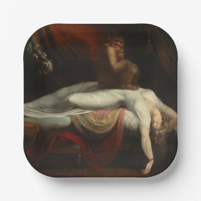 The Nightmare (by Henry Fuseli) Paper Plates (Front)