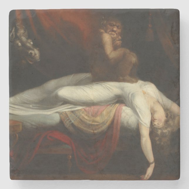 The Nightmare (by Henry Fuseli) Stone Coaster (Front)