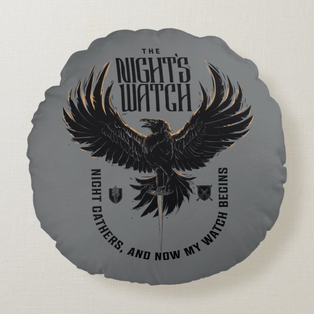 The Night's Watch Motto Round Pillow (Front)
