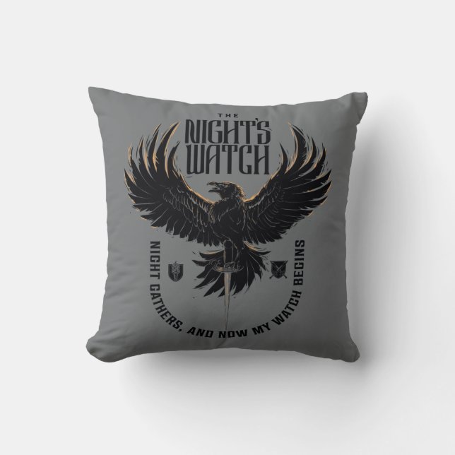 The Night's Watch Motto Throw Pillow (Front)