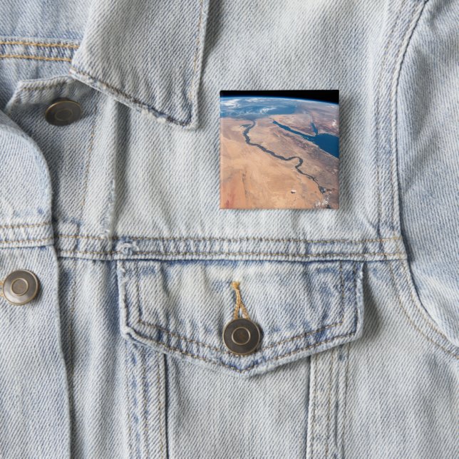 The Nile River, Red Sea And Mediterranean Sea. Button (In Situ)