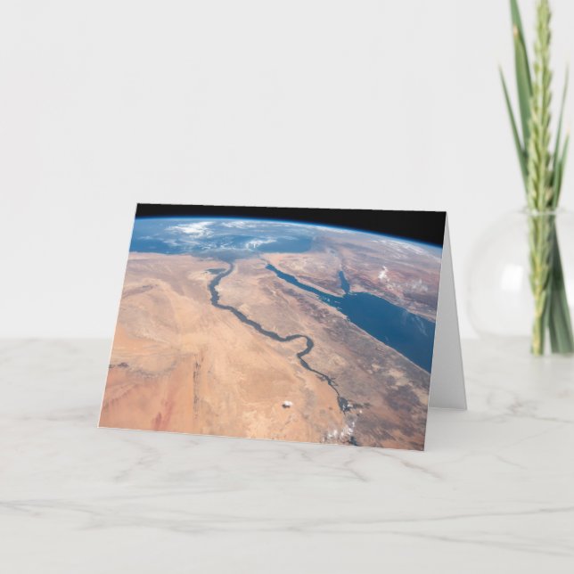 The Nile River, Red Sea And Mediterranean Sea. Card (Front)