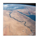The Nile River, Red Sea And Mediterranean Sea. Ceramic Tile