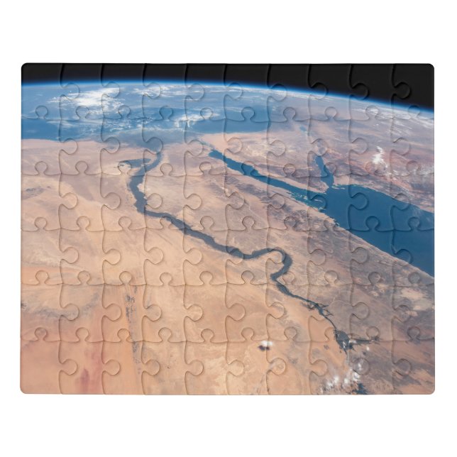 The Nile River, Red Sea And Mediterranean Sea. Jigsaw Puzzle (Puzzle Horizontal)