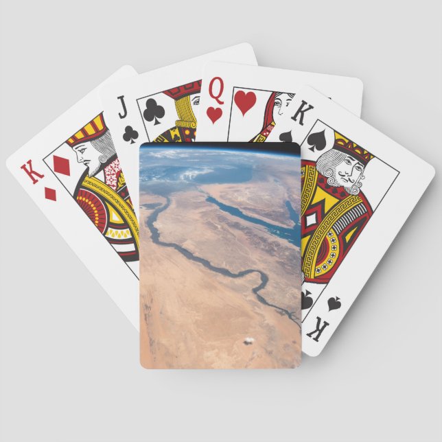 The Nile River, Red Sea And Mediterranean Sea. Poker Cards (Back)