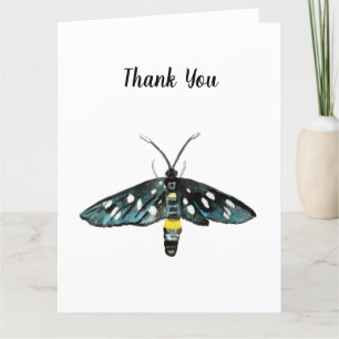 The Nine-Spotted Moth Amata phegea Illustration Letterpress Thank You Card