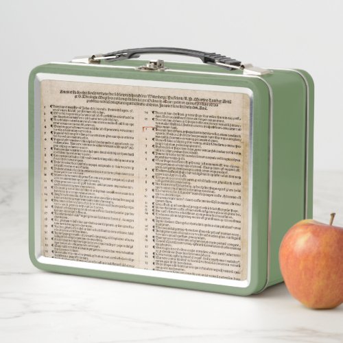 The Ninety_five Theses Martin Luther Metal Lunch Box