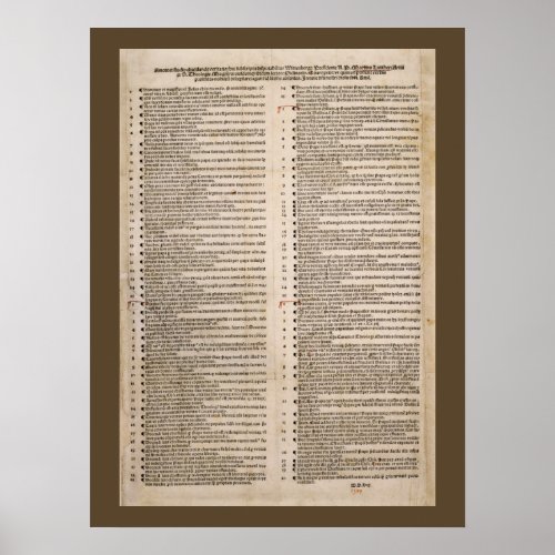 The Ninety_five Theses Martin Luther Poster