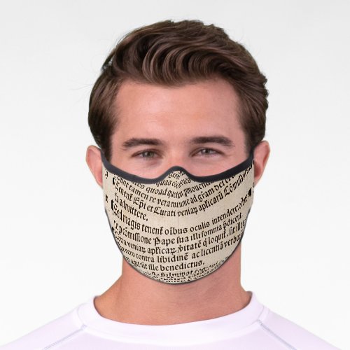The Ninety_five Theses Martin Luther Premium Face Mask