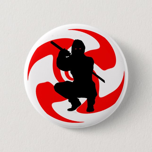 THE NINJA STRIKES PINBACK BUTTON (Front)