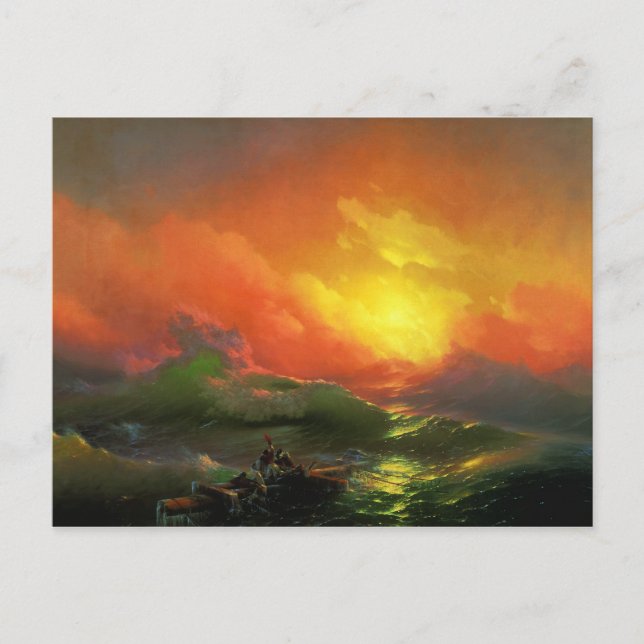 The Ninth Wave by Aivazovsky Ivan Postcard (Front)