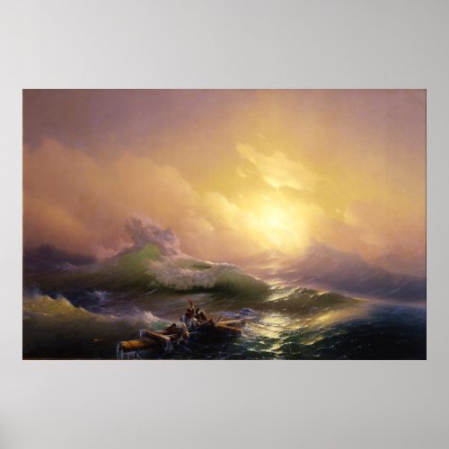 The Ninth Wave by  Ivan Aivazovsky Poster