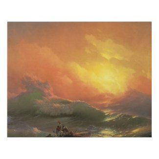 The ninth wave Ivan Aivasovsky seascape waterscape Faux Canvas Print