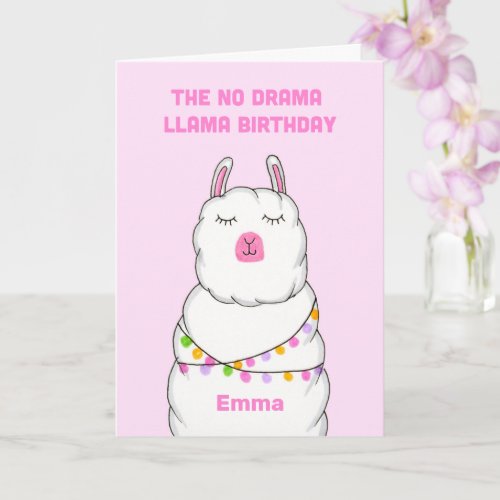 The No Drama Llama Birthday Card