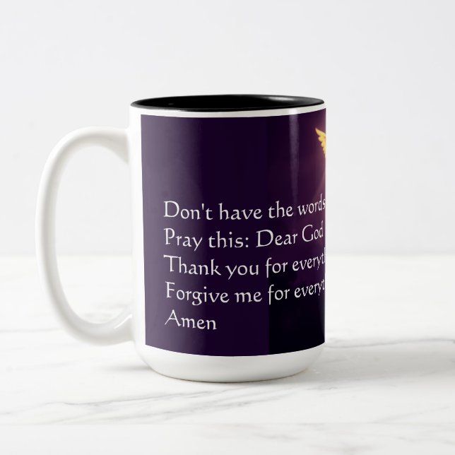 The No Excuse Prayer Two-Tone Coffee Mug (Left)