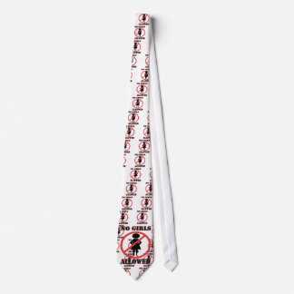 The no symbol pictogram No Girls Allowed Neck Tie