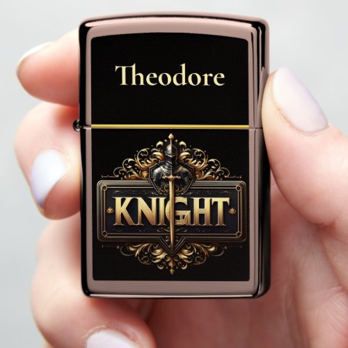 The Noble Knight Emblem Zippo Lighter