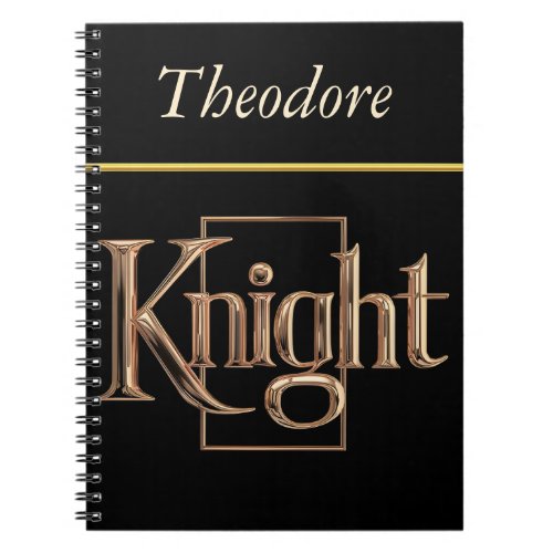 The Noble Knight luxurious Emblem Notebook