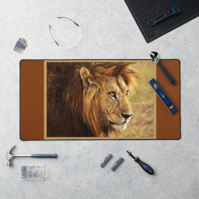 The Noble Lion Photograph Desk Mat (Workstation)