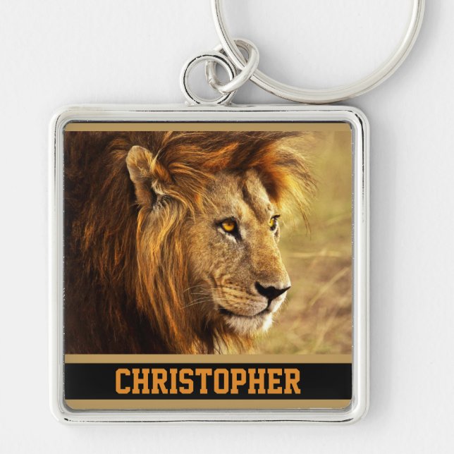 The Noble Lion Photograph Keychain (Front)