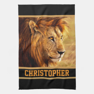 The Noble Lion Photograph Kitchen Towel