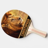 The Noble Lion Photograph Ping-Pong Paddle (Side)