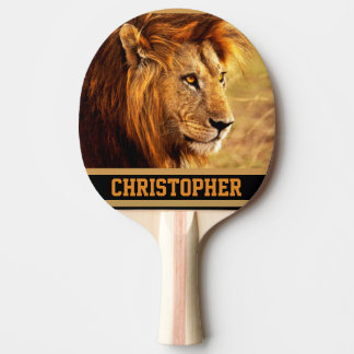 The Noble Lion Photograph Ping-Pong Paddle