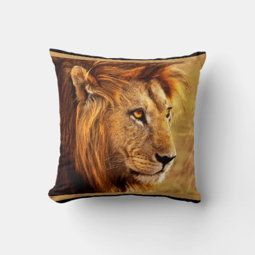 The Noble Lion Photograph Throw Pillow