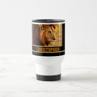 The Noble Lion Photograph Travel Mug