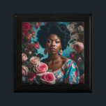 The Nobles: Empress Belinzia Gift Box<br><div class="desc">The genre of African American art you're describing could be a vibrant and regal representation of historical figures adorned in imperial clothing, set against a backdrop of diverse and colorful flowers. This artistic expression captures a rich tapestry of cultural heritage, celebrating the majestic history of African royalty and noble bloodlines....</div>