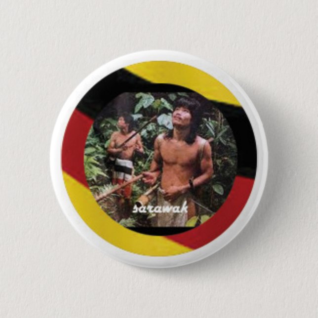 The nomadic native of Borneo Island Button (Front)