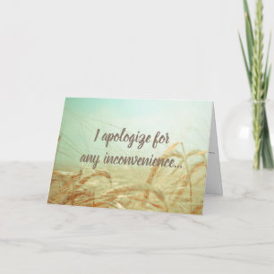 The NON APOLOGY CARD