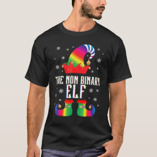 The Non Binary Elf Matching Family Group Xmas Lgbt T-Shirt