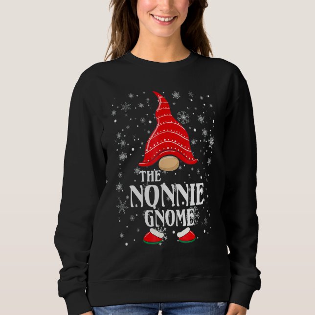 The Nonnie Gnome Matching Family Group Christmas P Sweatshirt (Front)