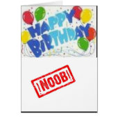 the noob card (Front)