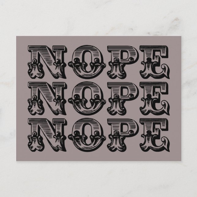 The Nope Card funny postcard (Front)