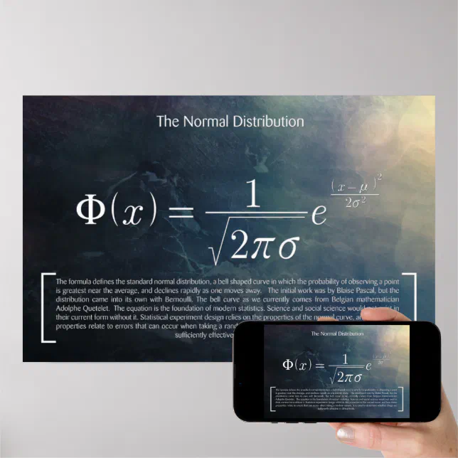 The Normal Distribution - Math Poster | Zazzle
