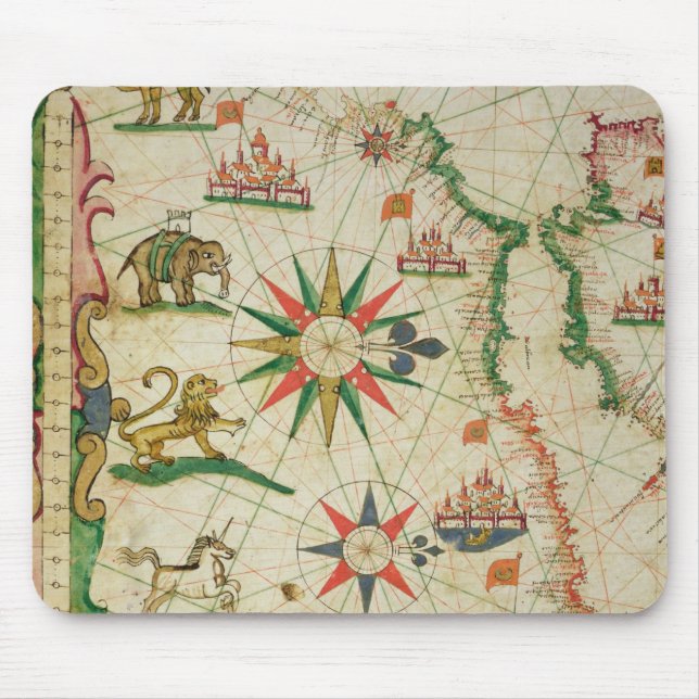 The North African Coast, from a nautical atlas Mouse Pad (Front)