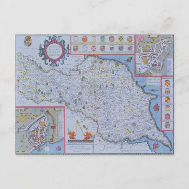 The North and East Ridings of Yorkshire Postcard (Front)