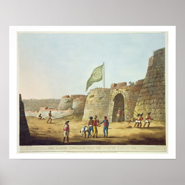The North Entrance into the Fort of Bangalore, pla Poster (Front)
