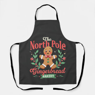 The North Pole Gingerbread Bakery Christmas  Apron