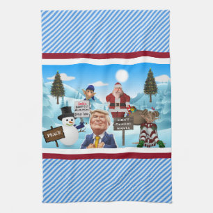The North Pole Protests Trump Kitchen Towel