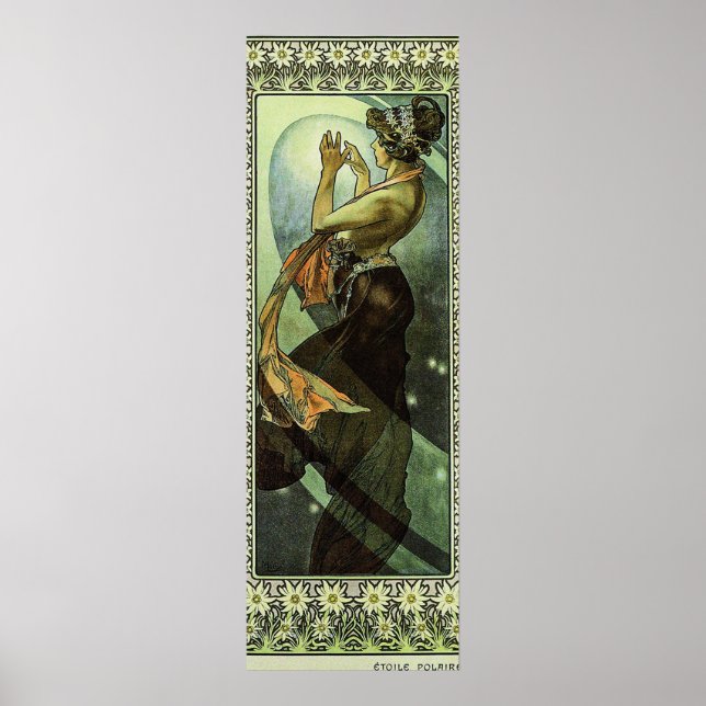 The North Star by Alphonse Mucha Poster (Front)