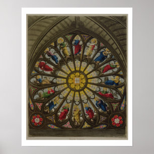 The North Window, plate D from 'Westminster Abbey' Poster